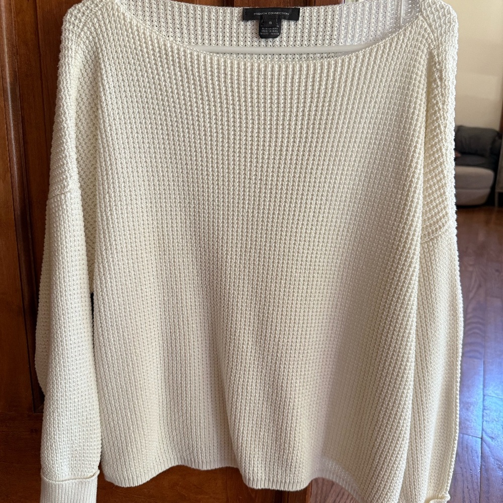 Off white waffle sweater by French Connection